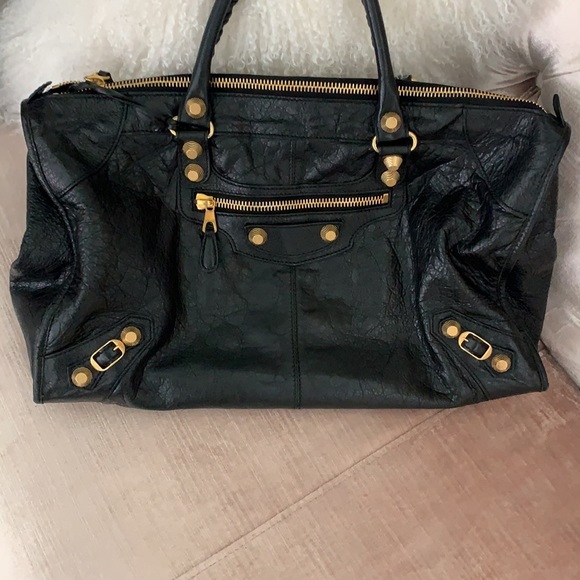 Black Balenciaga City Bag Giant Gold Hardware - Picture 8 of 8
